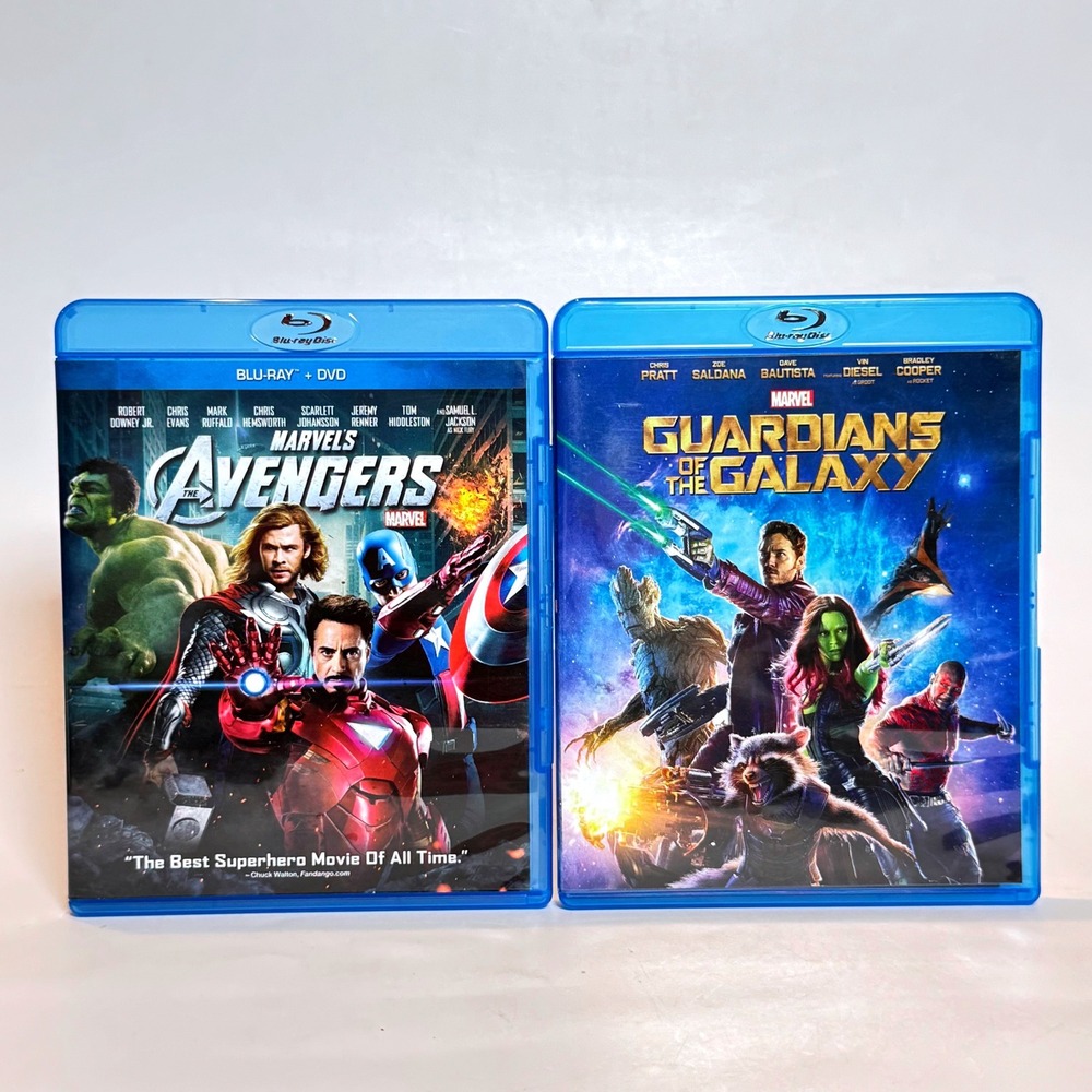 Marvel Avengers Blu-ray DVD Combo and Guardians of the Galaxy Blu-ray MCU Lot